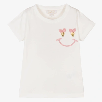 Shop Angel's Face Girls Happy Face White T-shirt