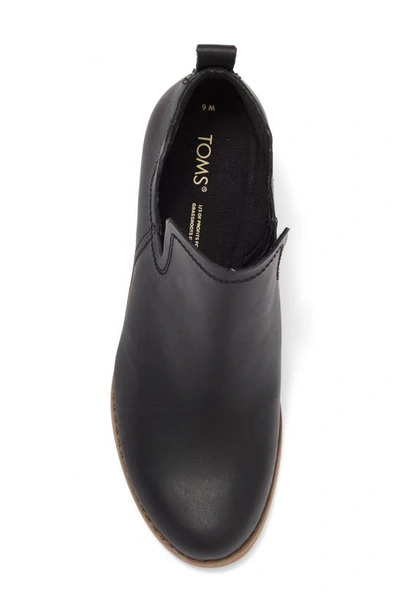 Toms Kallie Wedge Bootie In Black Leather