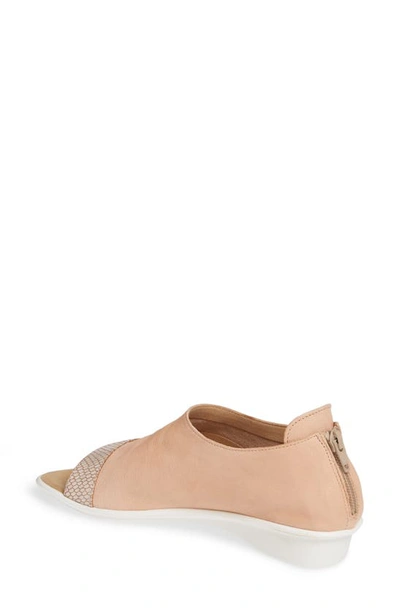 Shop Sesto Meucci Everly Shield Sandal In Pale Pink Print Leather