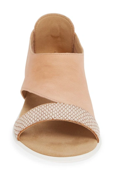 Sesto Meucci Everly Shield Sandal In Pale Pink Print Leather