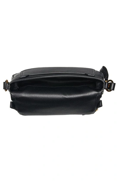 Shop Tom Ford East/west Calfskin Leather Shoulder Bag In Black