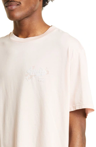 Shop Amiri 22 Distressed Logo Cotton Jersey T-shirt In Silver Blush