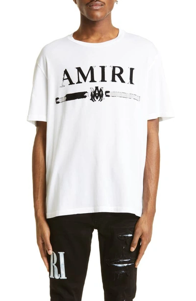 Shop Amiri Ma Bar Logo Appliqué T-shirt In White