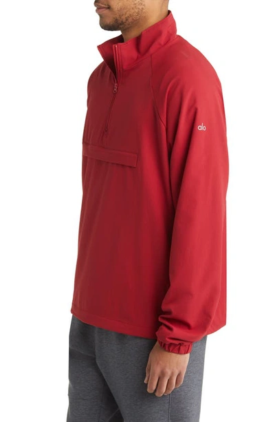 Shop Alo Yoga Touchline Water Resistant Anorak In Victory Red
