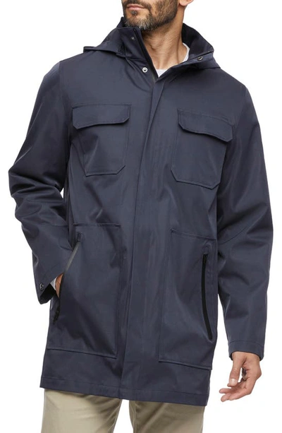 Shop Bernardo Tech Water Resistant Raincoat In Space Blue