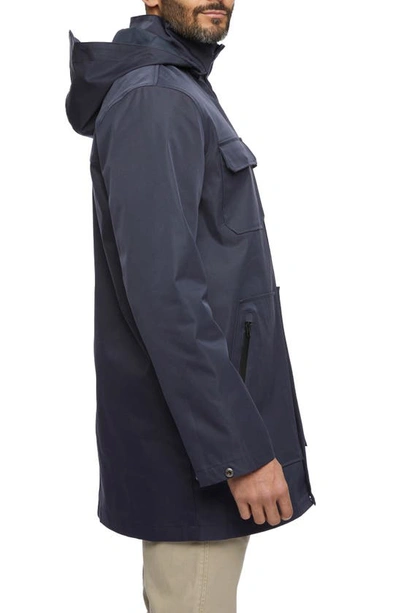 Shop Bernardo Tech Water Resistant Raincoat In Space Blue