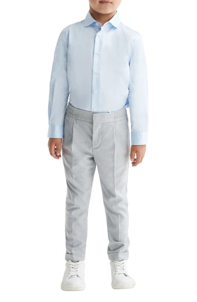 Shop Reiss Kids' Remote Jr. Cotton Button-up Shirt In Soft Blue