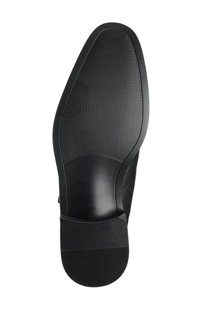 Nordstrom Rack Watson Double Monk Cap Toe Leather Shoe In Black