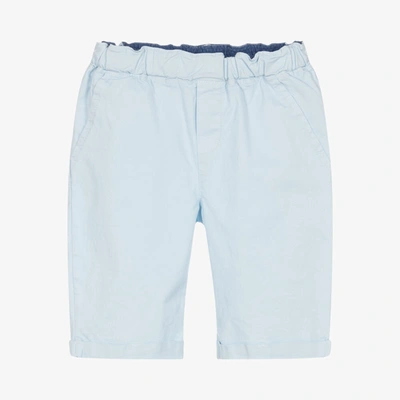 Shop Everything Must Change Boys Light Blue Cotton Shorts
