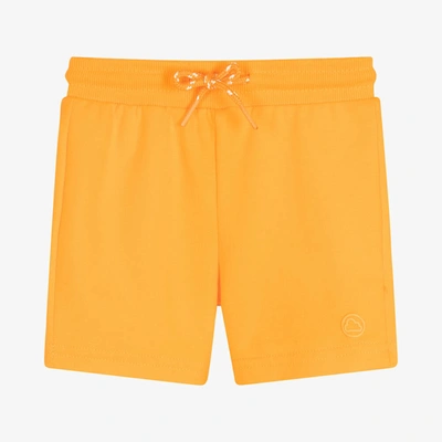 Shop Mayoral Boys Orange Cotton Jersey Shorts