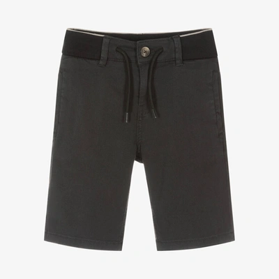Shop Mayoral Nukutavake Boys Dark Grey Bermuda Shorts