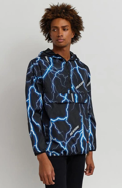 Shop Reason Lighting Anorak Jacket In Black Multi