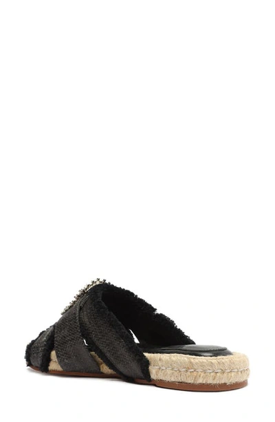 Shop Alexandre Birman Madelina Crystal Brooch Slide Sandal In Black