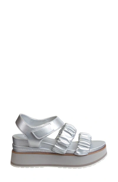 Shop Naked Feet Sensor Platform Sandal In Silver