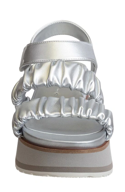 Shop Naked Feet Sensor Platform Sandal In Silver