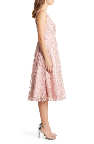Eliza J V Neck Fit & Flare Dress In Blush