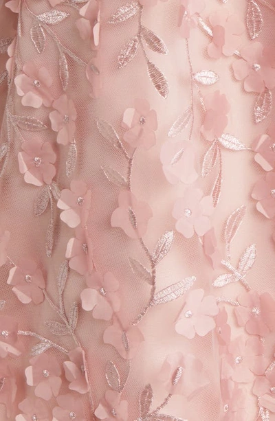 Eliza J V Neck Fit & Flare Dress In Blush