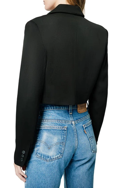 Shop Smythe Oversize Crop Blazer In Black
