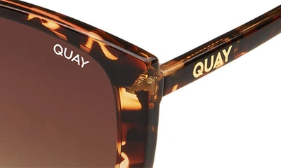 Shop Quay Ever After 54mm Polarized Gradient Square Sunglasses In Tort Fade/ Brown Polarized