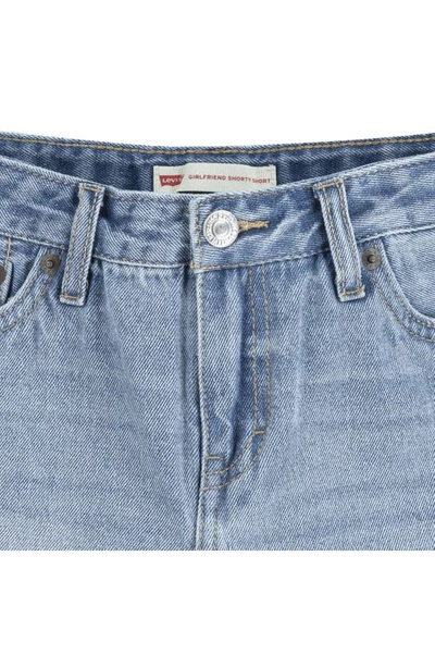 Shop Levi's Girlfriend Rolled Cuff Denim Shorts In Miami Vices