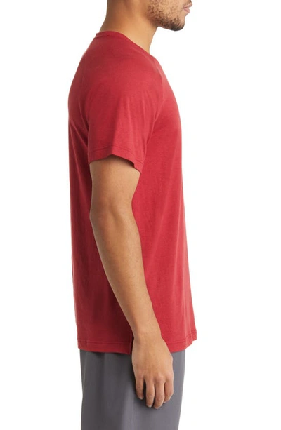 Shop Alo Yoga The Triumph Crewneck T-shirt In Victory Red