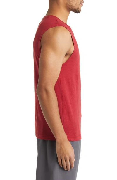 Shop Alo Yoga The Triumph Sleeveless T-shirt In Victory Red