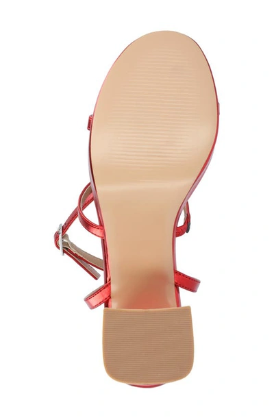 Journee Collection Samilee Block Heel Platform Sandal In Red