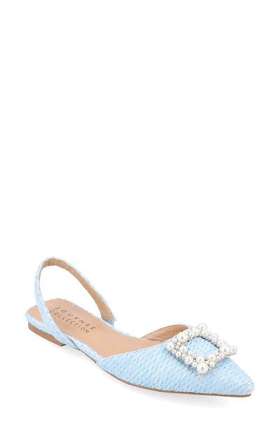 Journee Collection Hannae Flat In Blue