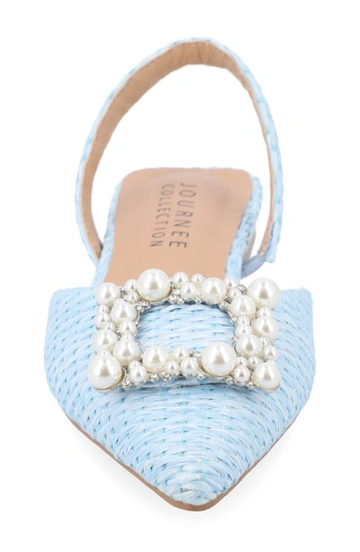 Journee Collection Hannae Flat In Blue