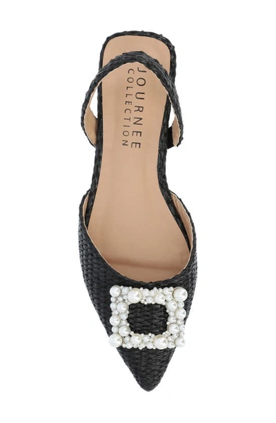 Shop Journee Collection Hannae Flat In Black