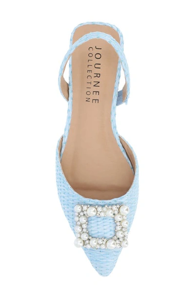 Journee Collection Hannae Flat In Blue
