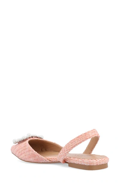 Shop Journee Collection Hannae Slingback Flat In Pink