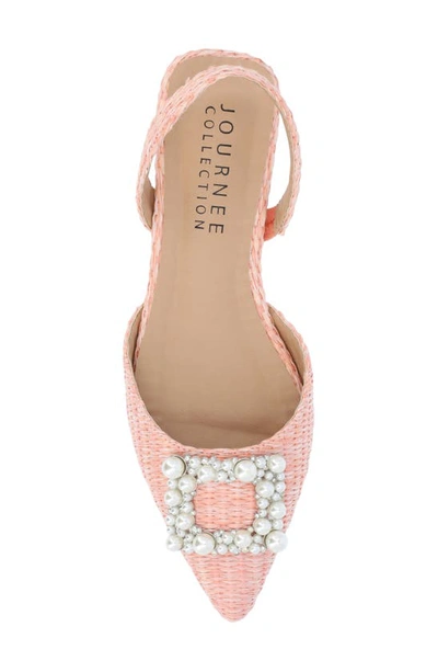 Shop Journee Collection Hannae Slingback Flat In Pink