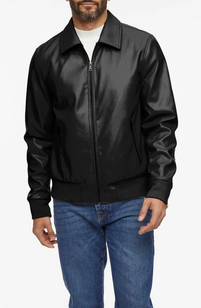 Shop Bernardo Smooth Faux Leather Jacket In Black
