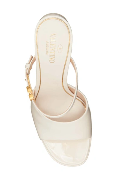 Shop Valentino Tan-go Platform Slide Sandal In I16 Light Ivory