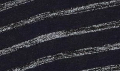 Shop Rag & Bone The Knit Stripe V-neck T-shirt In Navy Black