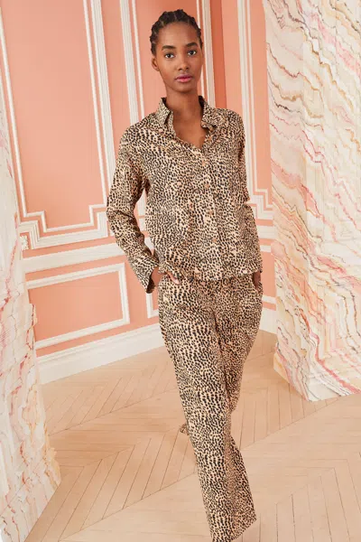 Shop Ulla Johnson Ivy Pajama Set In Cheetah