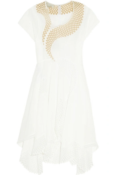 Shop Stella Mccartney Clotilde Cotton-blend Broderie Anglaise And Tulle Dress