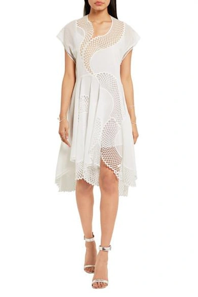 Shop Stella Mccartney Clotilde Cotton-blend Broderie Anglaise And Tulle Dress