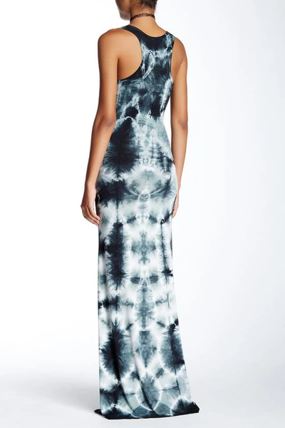 Shop Go Couture Tie-dye Maxi Dress In Ivory Neon Green