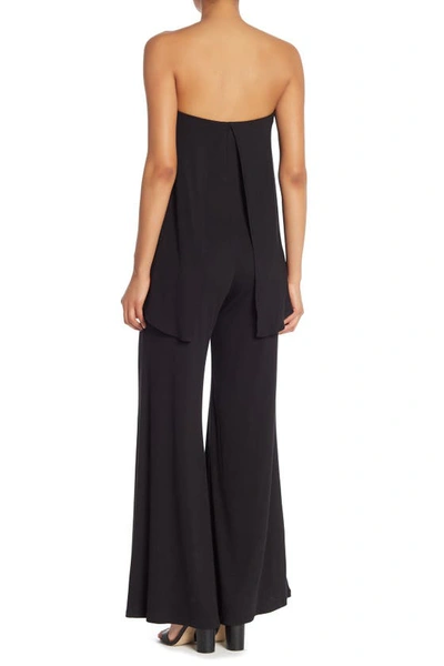 Go Couture Strapless Popover Jumpsuit In Black