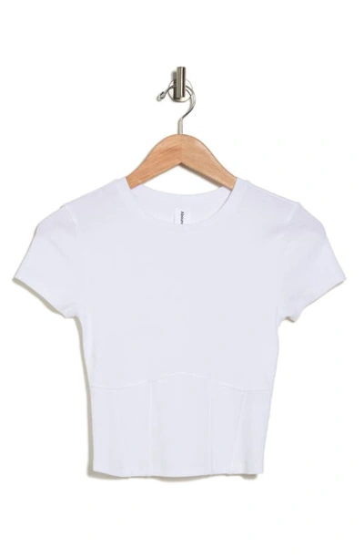 Shop Abound Corset Seamed Baby T-shirt In White Brilliant