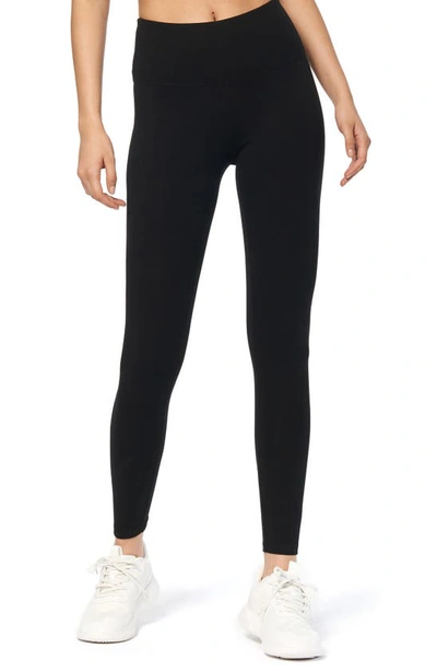 Shop Andrew Marc High Waisted Pull-on Leggings In Black