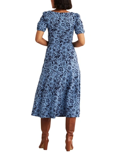 Shop Boden Short Sleeve Jersey Midi Dress In Blue