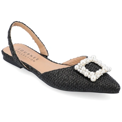 Shop Journee Collection Collection Women's Hannae Flats In Black
