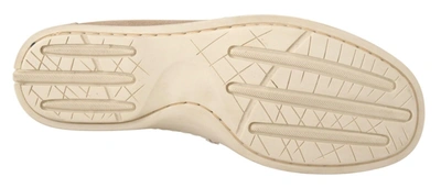 Pollini Beige Suede Low Top Mocassin Loafers Casual Men Shoes In Beige