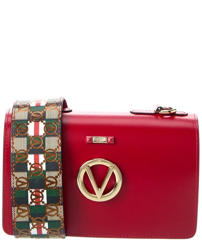 Shop Valentino By Mario Valentino Mabel Rope Guitar Leather Shoulder Bag In Red