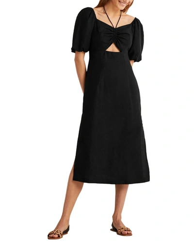 Shop Boden Halter Neck Cutout Column Dress In Black