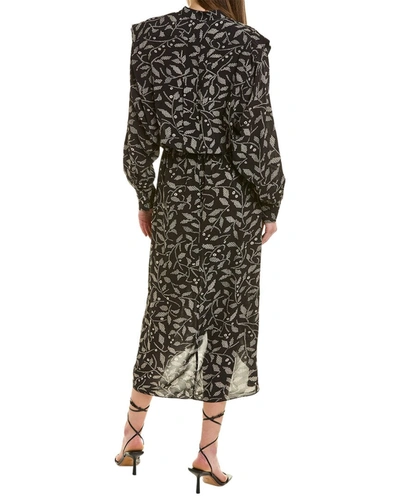 Shop Isabel Marant Etoile Midi Shirtdress In Black