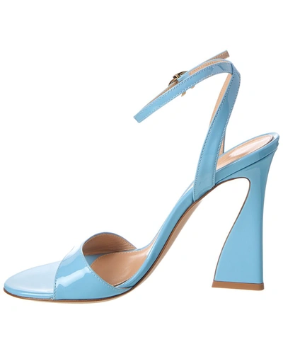 Shop Gianvito Rossi Aura 105 Patent Sandal In Blue